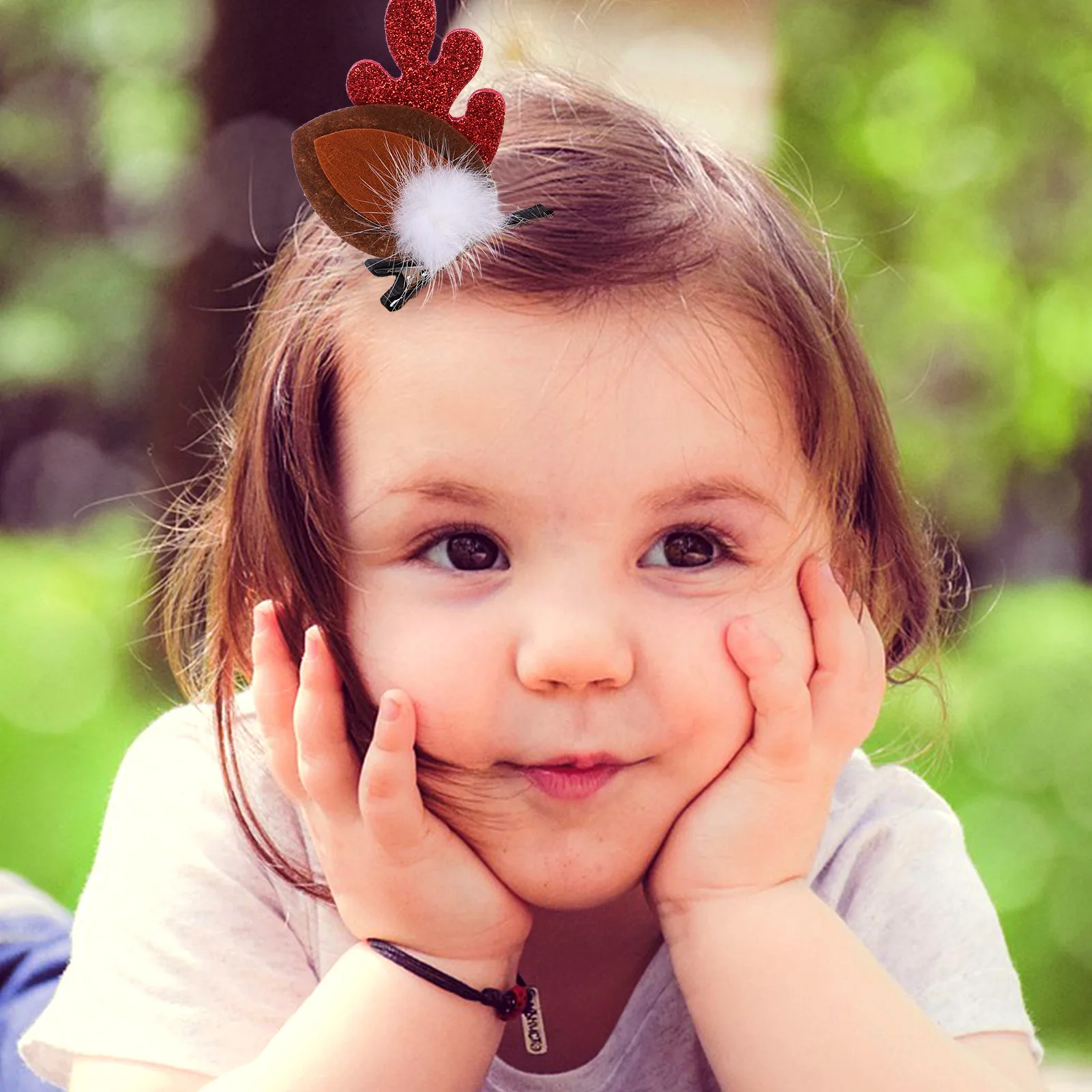 

6pcs Christmas Antler Hair Clips Party Headwear Holiday Costume Accessoriesxmas Deer Headdress Hairpin Headpiece For Women
