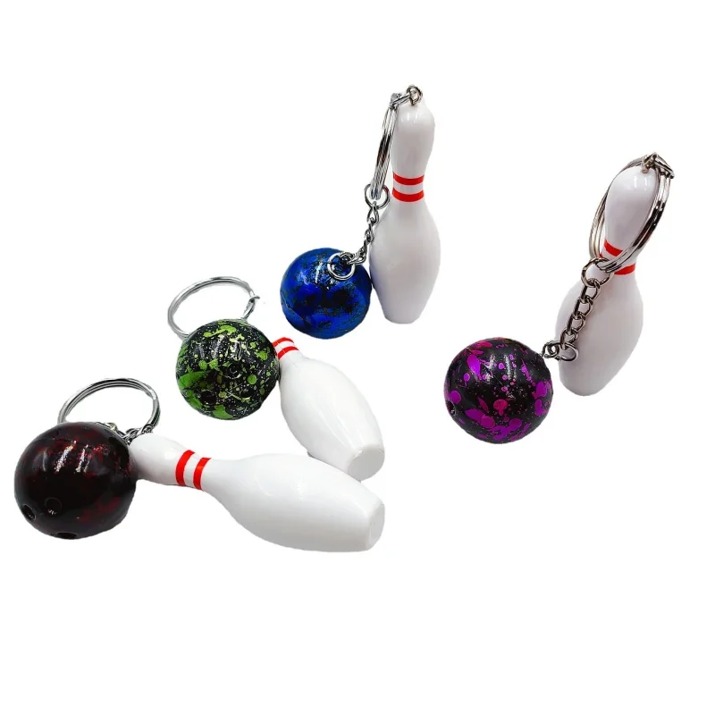 Bowling-Pin-Schlüsselanhänger, modische Sport-Schlüsselanhänger, Handtaschen-Charms, Handtaschen-Taschen-Charms, Sport-Party-Geschenke, Geschenke für Bowling-Enthusiasten – Detail 1