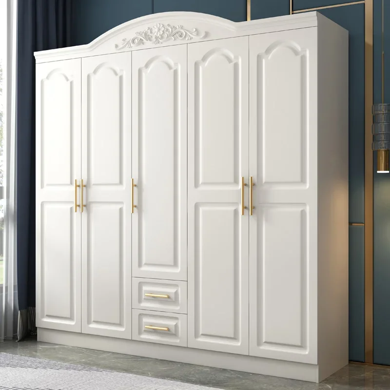 European Luxury Wardrobes Closet Wooden Rack Long White Cute Wardrobes Storage Adult Tall Guarda Roupas Furniture For Home