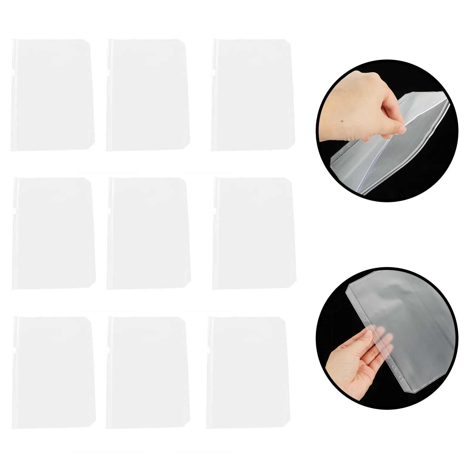 

10 шт. прозрачных папок для документов, износостойкие папки на молнии, портативные органайзеры для хранения файлов для деловых и учебных документов