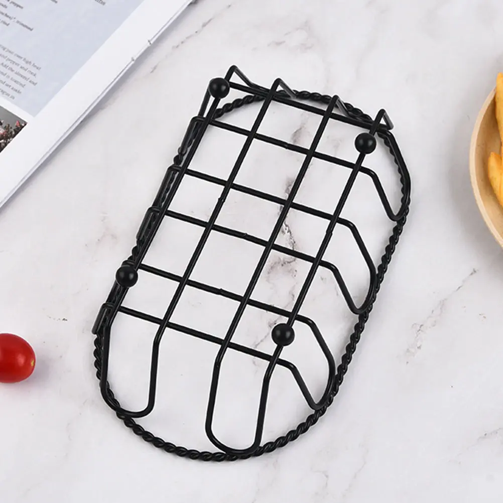 

Fried Chicken Snack Basket Bread Storage Iron Fryer Metal Food Container Non Stick Paint Large Capacity Kitchen Accessories