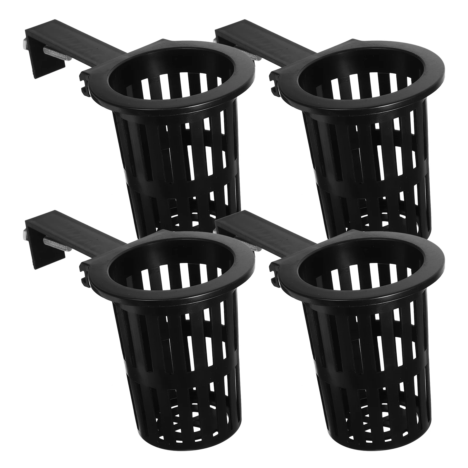 

4 Pcs Hydroponic Decorative Basket Aquarium Plastic Slotted Net Cups for Plants Mesh Grow Decorate Hanging Baskets Holder Small