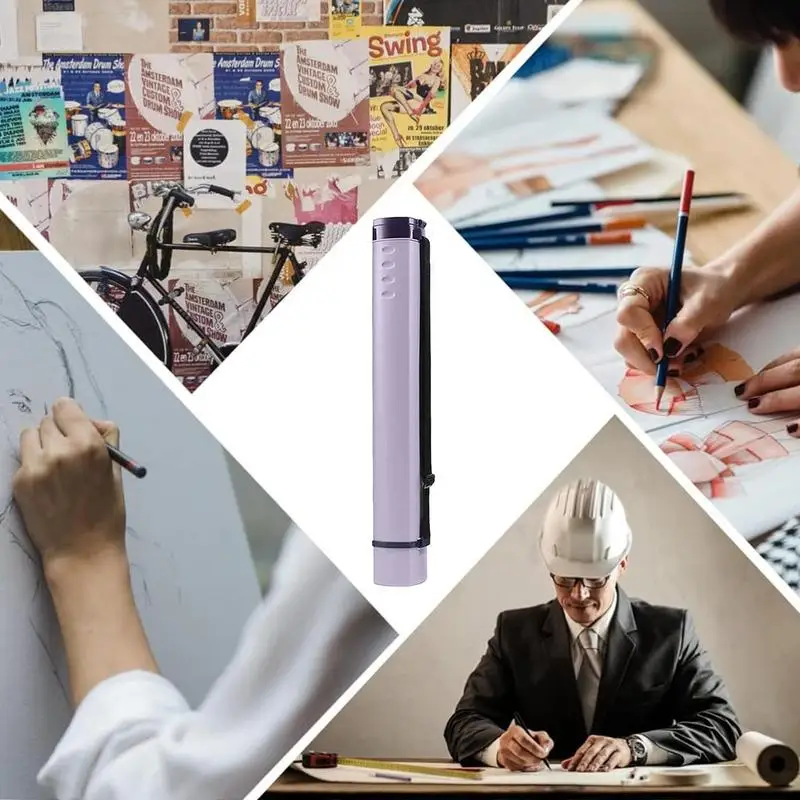 Tubo per poster 36 pollici Tubo per asta volante Porta poster Porta poster estensibile Tubo di stoccaggio portatile Archiviazione di progetti per poster