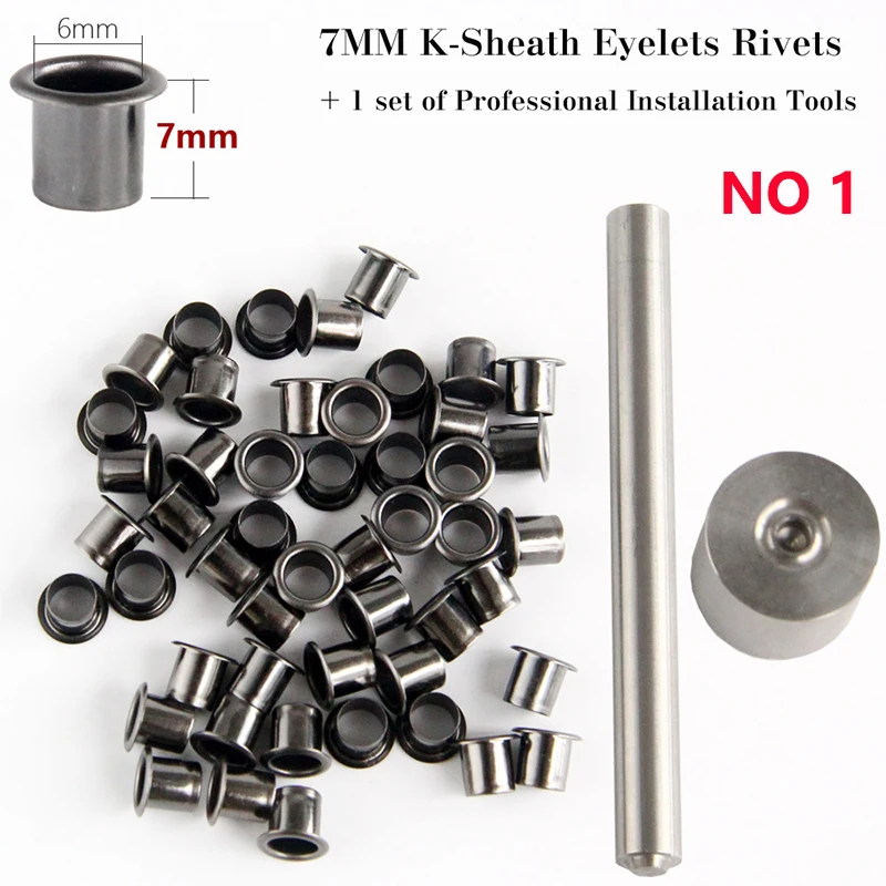 

60pcs + 1 Set Tool Professional Brass K sheath Eyelets Rivets Fix Tool Kydex Scabbard Special Stomata Nail Air Hole Leather Pin