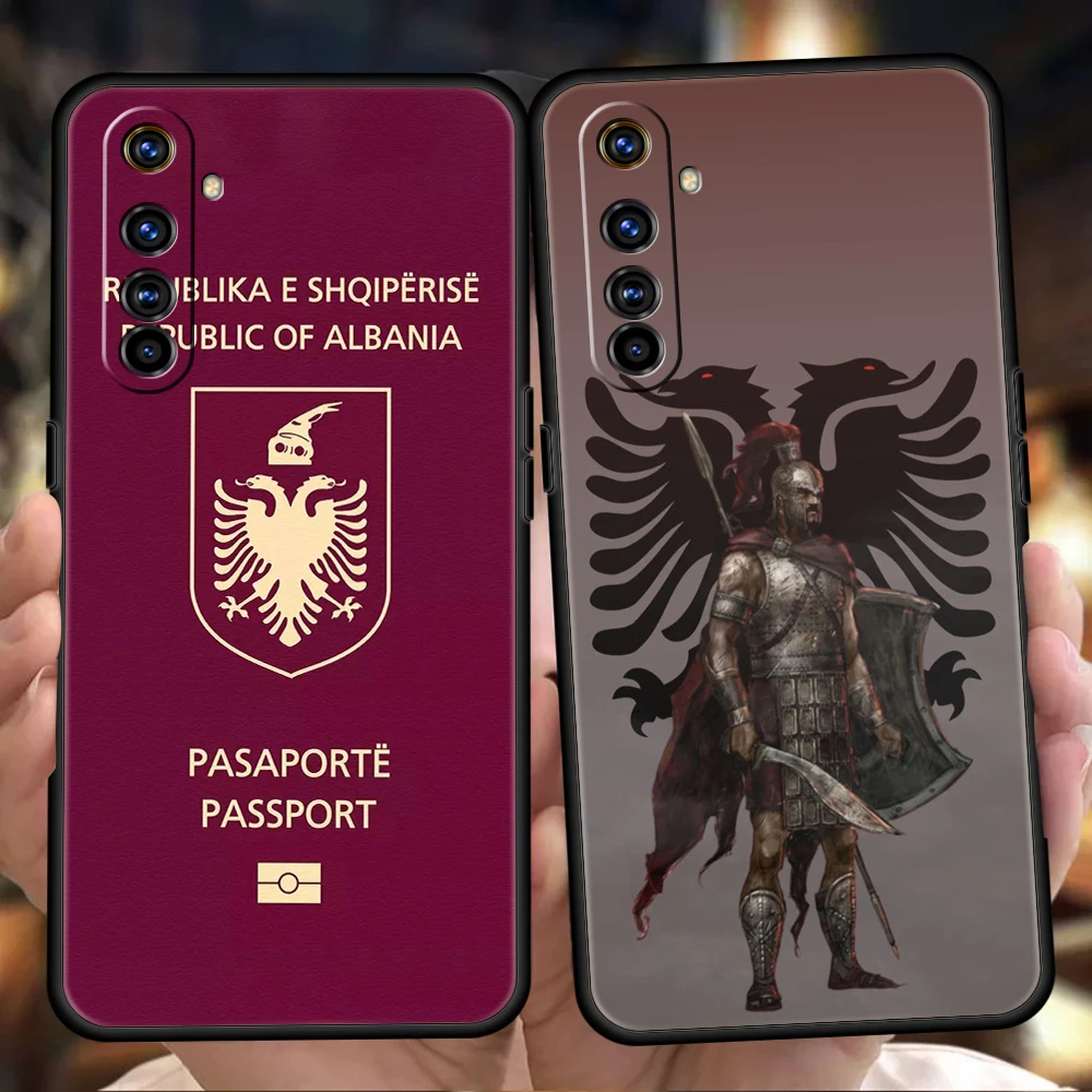 Albania Passport Phone Case For Oppo A3S A15 A17 A31 A95 Find X5 X6 Pro A54 A53 A52 Reno 6 7 8 SE Z Pro 5G Silicone Cover Capas