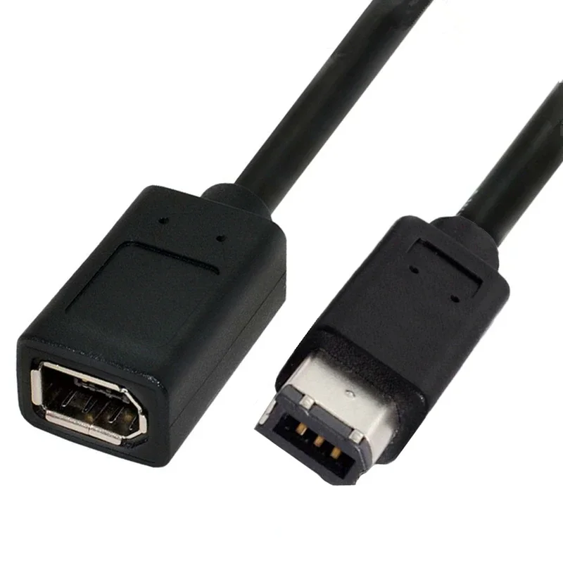 20cm IEEE 1394 Firewire 400 Cable Female to 1394b Male Short Extension for Laptops 6Pin to 9pin Cord