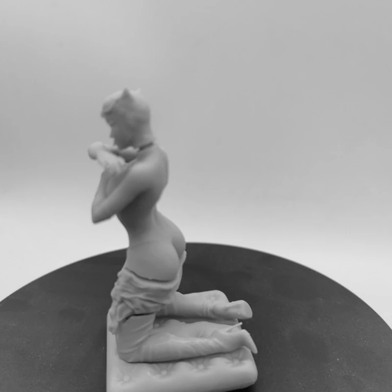 إغواء فتاة الراتنج الشكل 1/24 مقياس 75 مللي متر الارتفاع العمودي تجميع أطقم منمذجة الديوراما المفككة وتمثال غير مصبوغ اللعب