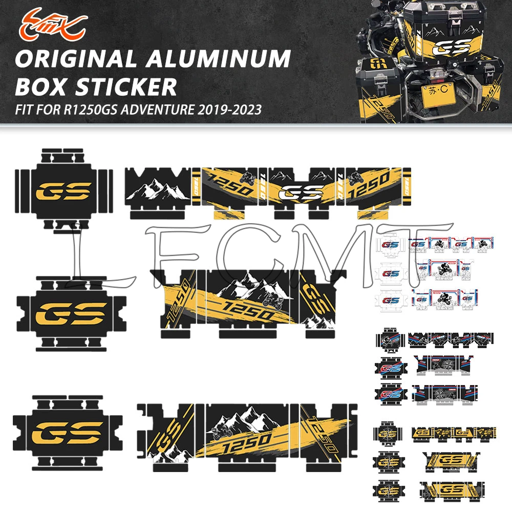 

Fit for R1250GS Adventure R 1250 GS R 1250GS ADV GSA 2019-2023 Motorcycle Aluminum Box Decor Stickers Panniers Top Case Decals