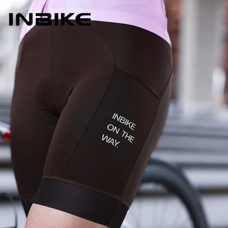 INBIKE Women\'s Bicycle Shorts Padded 3D Cycling Short Pants for Riding Road Biking Shorts Tights with Side Pockets Bike Clothing