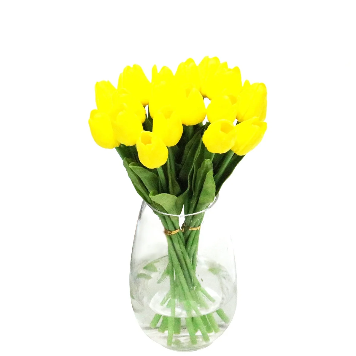 

12pcs Mini Tulips Artificial Pu Flowers Real Touch For Wedding Home Office Decor Yellow Fake Tulips Craft Supply Party Bouquet