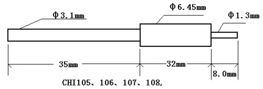 Gold plate microelectrodes (models CHI105, 106, 107, 108)