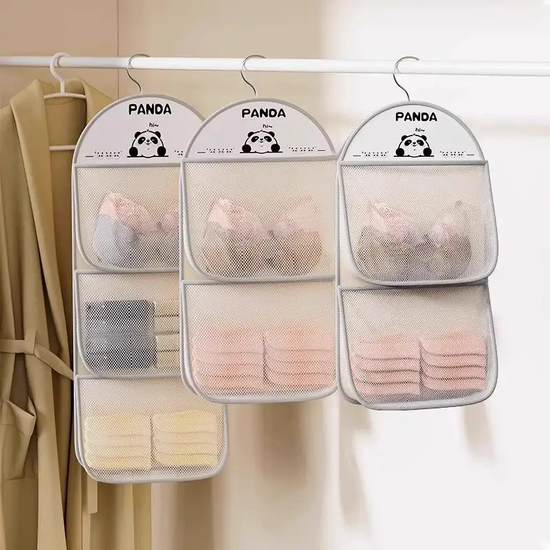 Hanging Storage Bag for Socks Underwear Closet Organizer Dormitory Wardrobe Net Pocket Bedside Clothes Sorting Tool