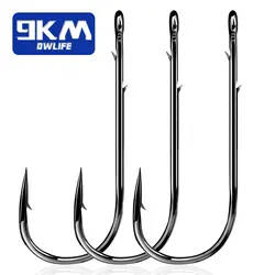 Baitholder Fishing Hooks 25~100Pcs Barbed Shank Beak Live Bait Holder Hook Non-offset Jig Fishing Worm Hook Saltwater Freshwater