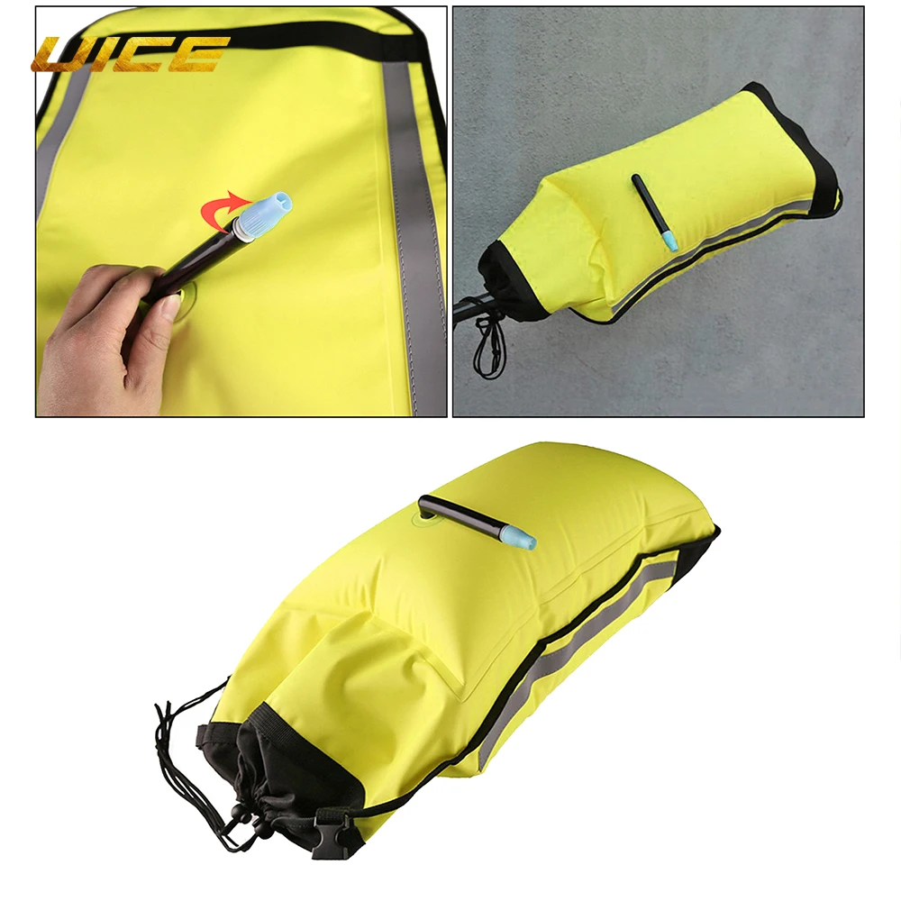 Latable Paddle Bag Floating Self-rescue Buoyancy Air Package Reflective strip Self Help Safety Aid for Kayaking Canoeing Boat