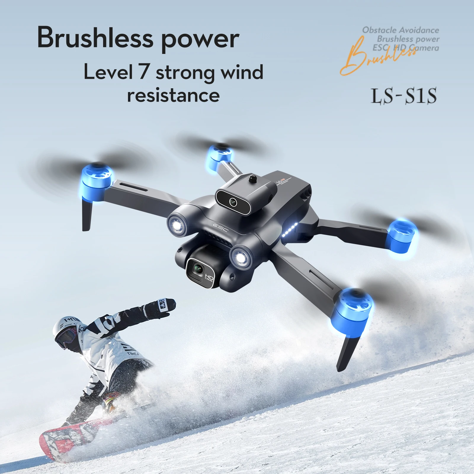 S1S Easy Fly Mini Drone VR RC, caméra EIS 4K, évitement d'obstacles, photographie aérienne, quadrirotor pliant sans balais, jouets, retour gratuit