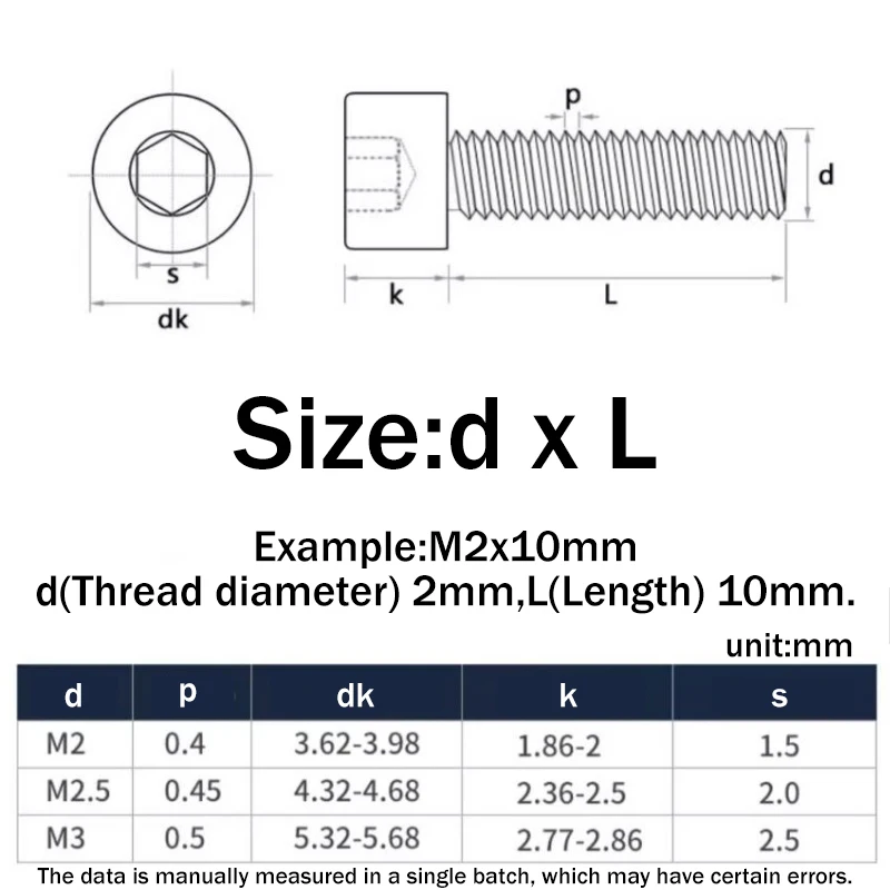 20-100pcs DIN912 Pure Brass M2 M2.5 M3 Hexagon Hex Socket Head Cap Allen Bolt Screw Length 4-30mm for Electronic Equipment DIY
