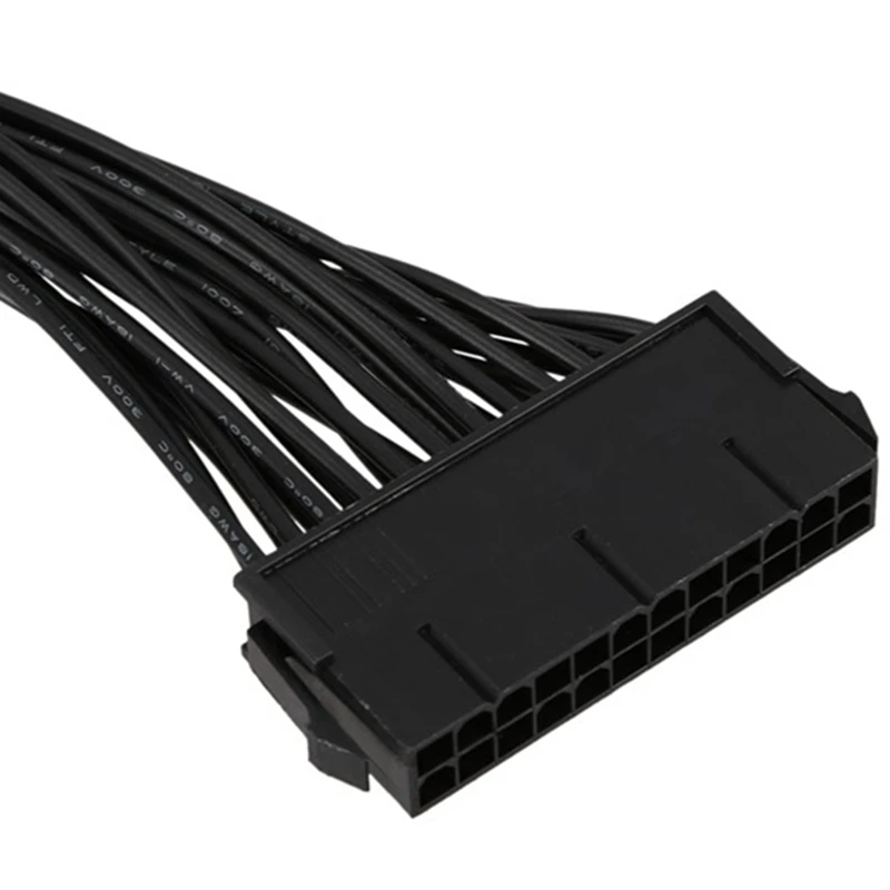 4X ATX 24Pin 1 a 2 puertos Cable de extensión de fuente de alimentación PSU macho a hembra divisor Cable de extensión de 24 pines