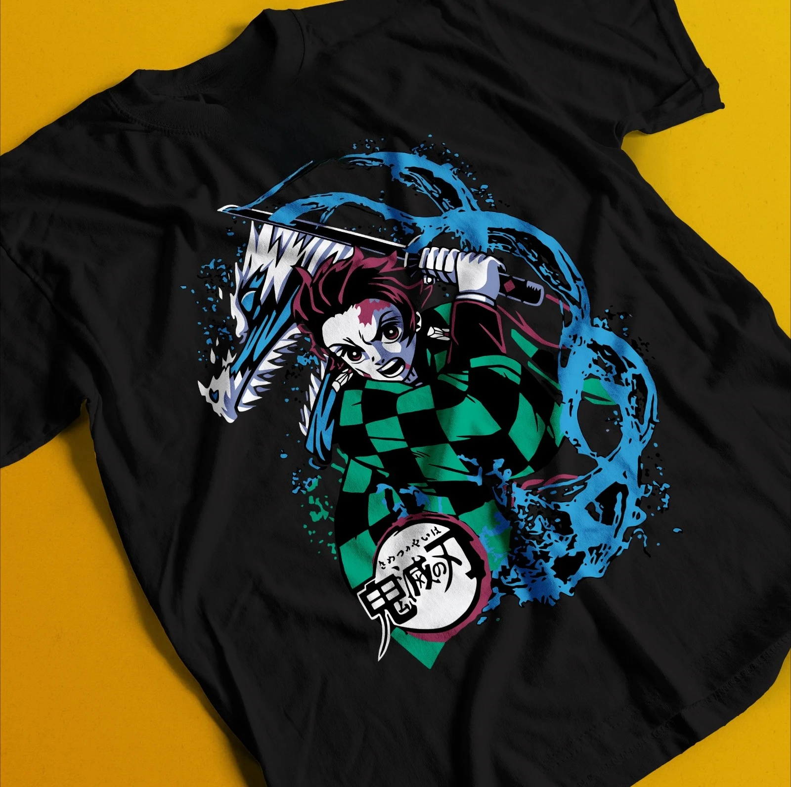 Summer Demon Slayer Shirt Tanjiro Tsar Nezuko T-shirt Muzan Doma Tee Inosuke Zenitsu Men's Round Neck Short Sleeve