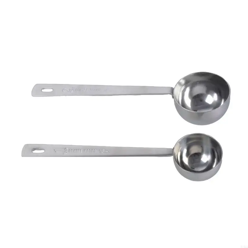 

2PCS Long Handle Tablespoon Measuring Spoons 304Stainless Steel Measuring Utensils Suitable for Measurement in Cooking