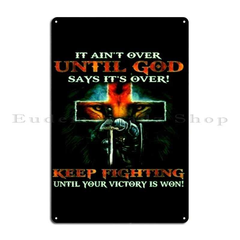 Fight Till The Victory Is Won Shaggydawgg Metal Plaque Poster Club Cinema Designing Garage Funny Tin Sign Poster