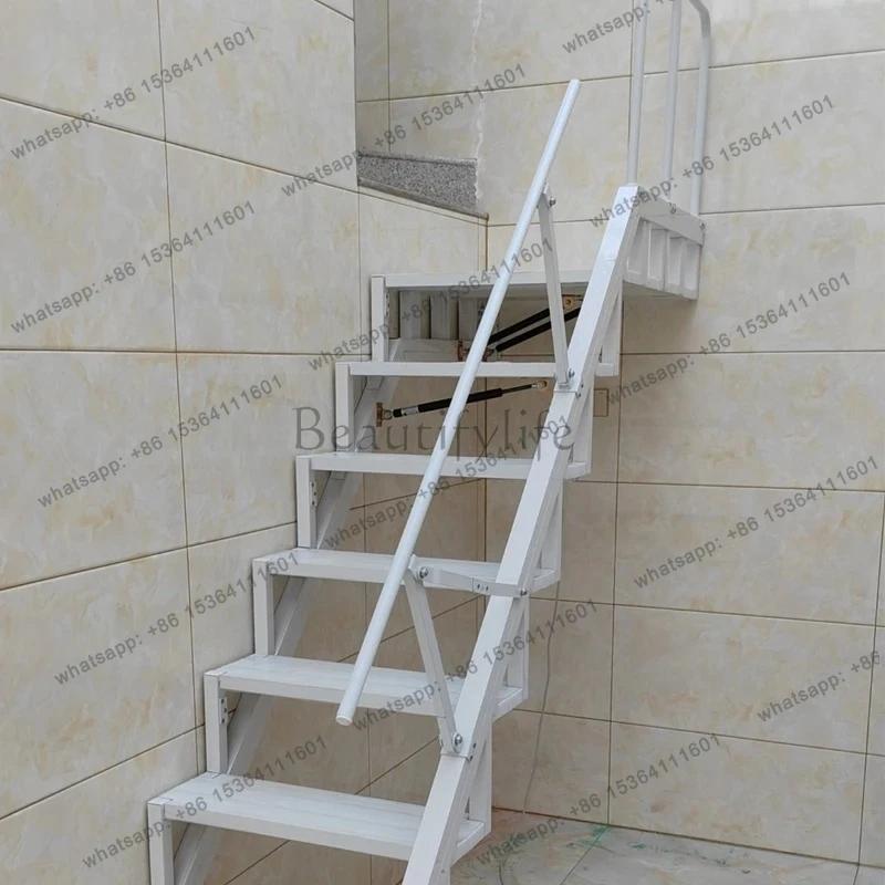 folding stairs against the wall loft stairs side wall step ladder loft duplex interior