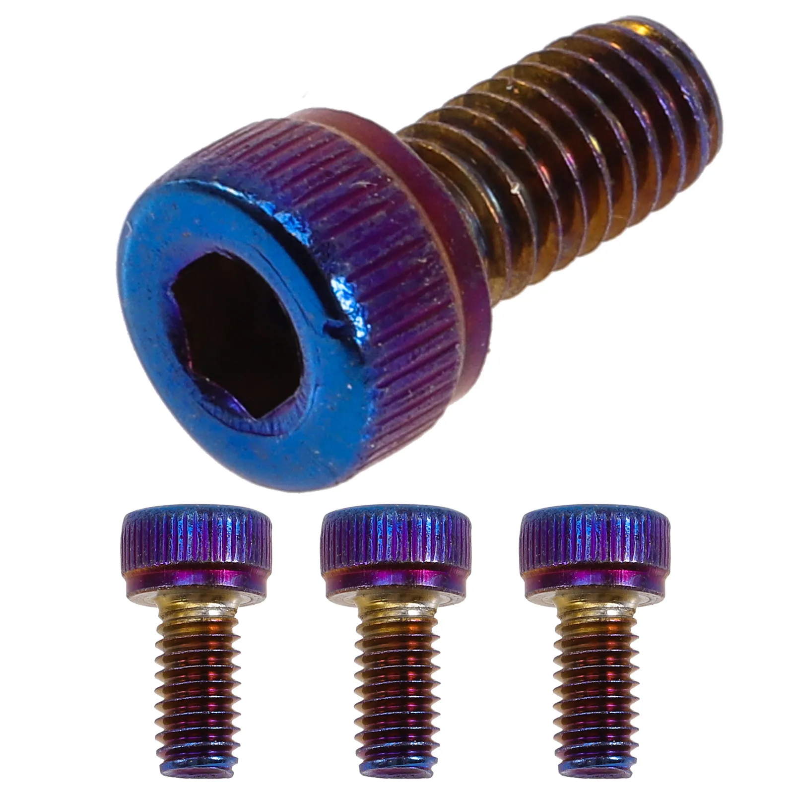3Pcs Electric Guitar Bridge Screws High Durability Titanium Alloy Non-Fade Long Life Saddle Bridge Screw for Guitarists Luthiers