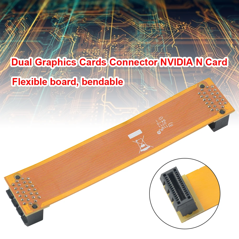 10cm Flexible Crossfire Cable Dual Graphics Cards Connector NVIDIA N Card SLI Bridge Computer Accessories