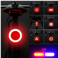 Bicycle Taillight Multi Lighting Modes USB Charge Led Bike Heart Shape Light Flash Tail Rear Lights for Road Mtb Bike Seatpost