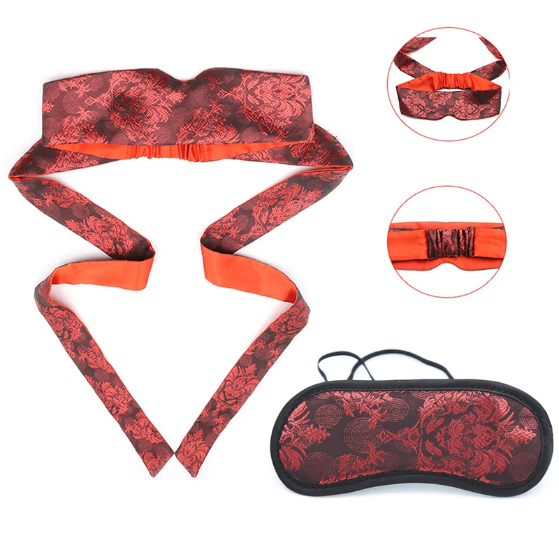 1Pc Roleplay Blindfold Eye Mask Adult Games Bondage Closed Eyes Blindfold Erotic Sex Toys Cosplay Eye Patch Hands Tied Handcuffs