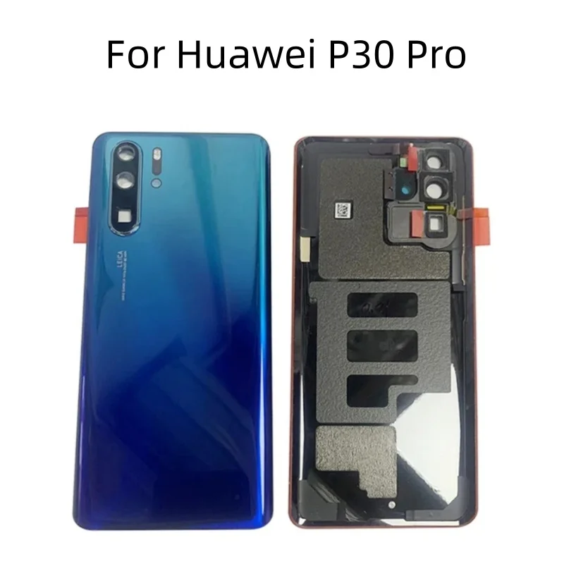 Back Cover For Huawei P30 Pro Battery Cover Rear Door Glass Housing Case with Camera Frame Replacement Parts