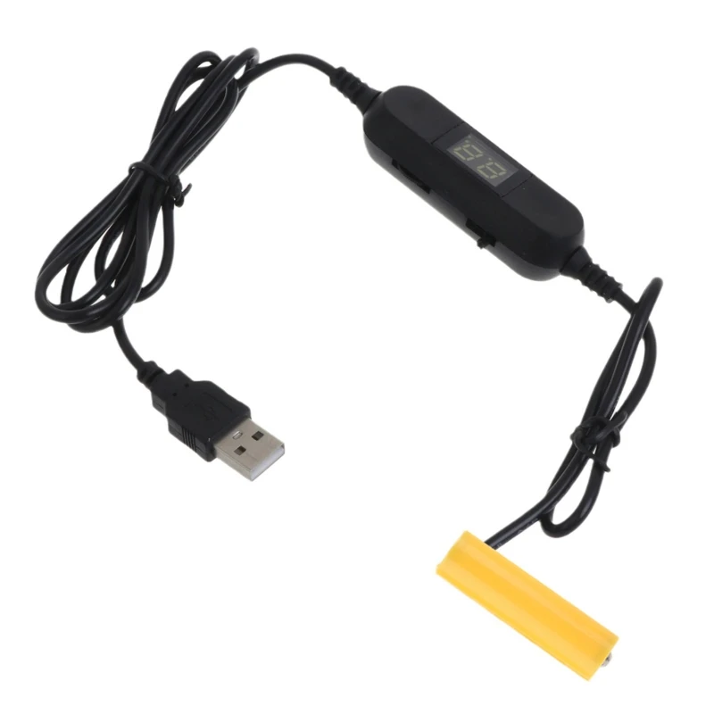 USB إلى 1.5 فولت-12 فولت ضبط الجهد مع عرض LR6/AA AAA الدمية كابل البطارية للكاميرات على مدار الساعة راديو مصباح ليد لوحة المفاتيح البيانو #3