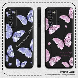For Tecno Camon 12 /12 Pro 15 15Air Case Floral Soft Silicone Couple Butterfly Phone Case For Techno Camon 18 18P Protect Cover