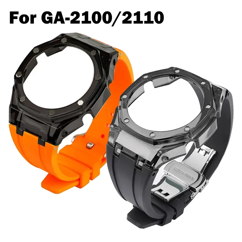 

Прозрачный мод комплект адаптер для Casioak G Shock GA2100 GAB2100 модификация рамка резиновая спортивная лента для аксессуаров 2100