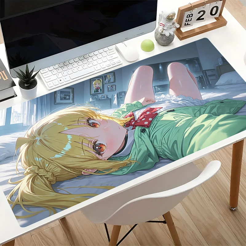 MousePad B-bocchi The R-rock kawaii Computer Desk Mat Large Gaming E-sports Mousepad Anime Keyboard Pad Cute Decorative Mausepad
