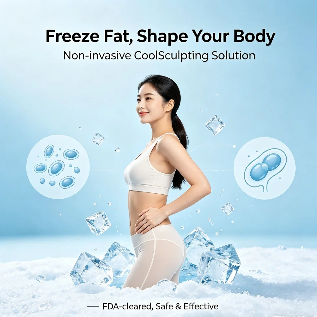 2026 NEW Machine 360° Cooling Fat Freezing Device with Exchangeable Cups, BodyContouring & Skin Tightening for Salon Spa