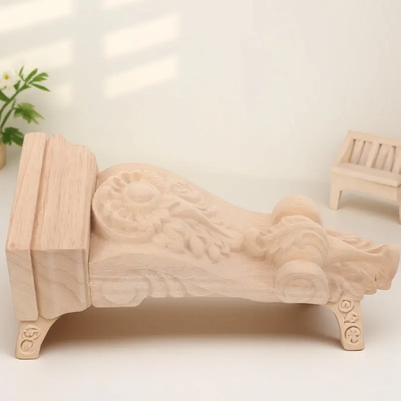 

Wooden Solid Wood Roman Column Corner Applique Decorative Wall Corbels Furniture Carved Onlay Corbels Decorative