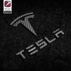 for Tesla Model 3Y Renewal 3 genuine carbon fiber replacement car logo front and rear letter logo accessories modification