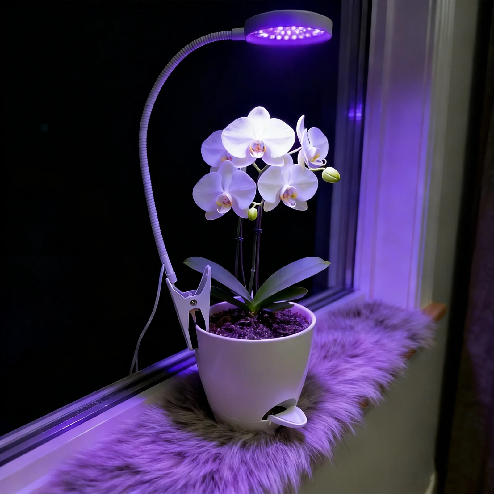 

Светильник для растений с креплением-прищепкой, автоматическим таймером на 3/9/12 часов и 10 уровнями яркости, питание от USB, низковольтный, для комнатных растений, 360° ° Гибкий шланг и удобный зажим