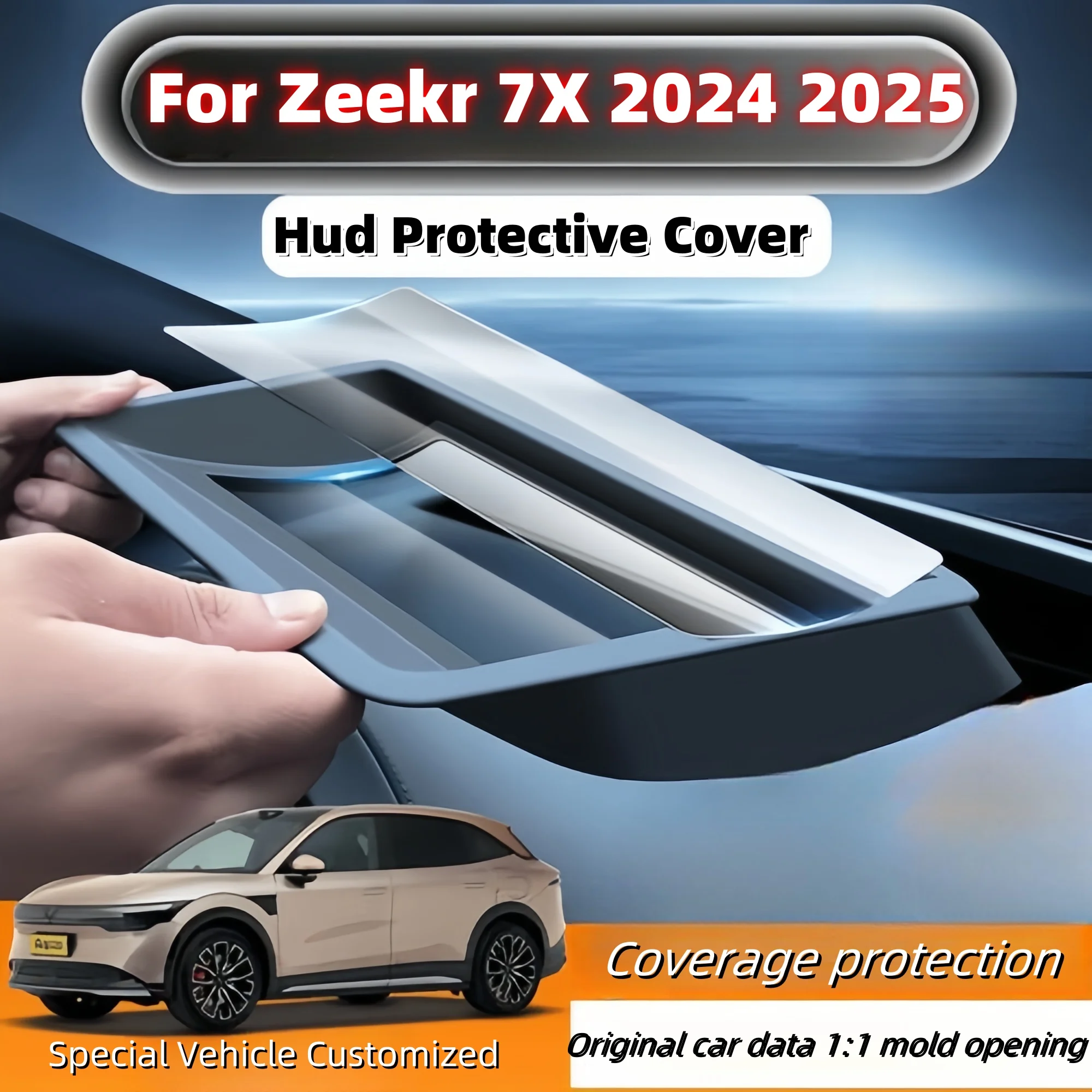 

Car Hud Display Protective Cover For Zeekr 7X CX1E 2024 2025 2026 Head Up Display Protector Frame Tempered Glass Car Accessories