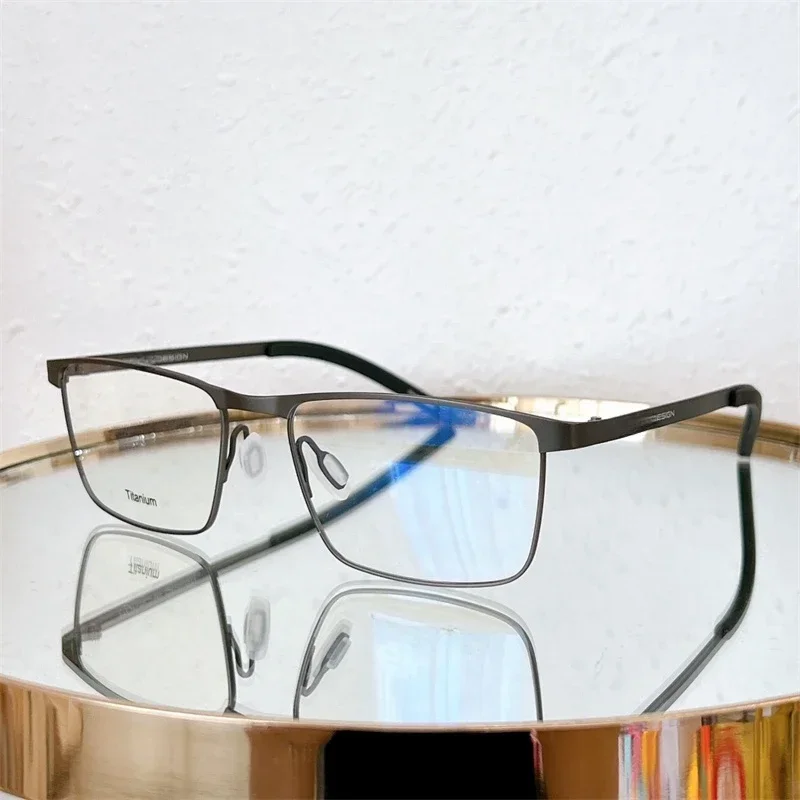 Eyeglasses Frame Ultra Light Pure Titanium P8378 Rectangle Design Myopia Optical Glasses With Original Case