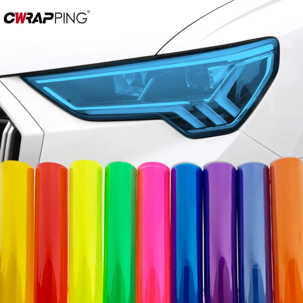 30X200cm Car Headlight Lamp Film Fog Tailing Lamp Sticker Self-Adhesive Vinyl Wrap Tint Film for Motorcycle Car Accessories