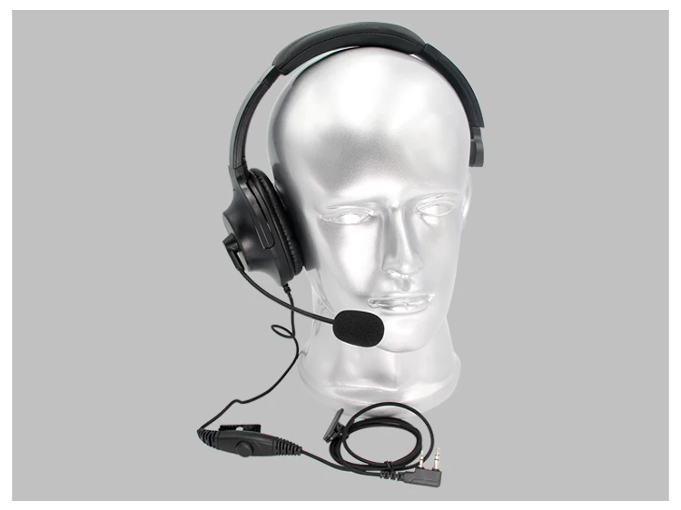 XIERDE faltbares einseitiges Mikrofon-Headset, Walkie-Talkie-Headset und Baofeng 2-poliges Zweiwegradio UV-5R 888S WOUSUN TYT – Detail 1