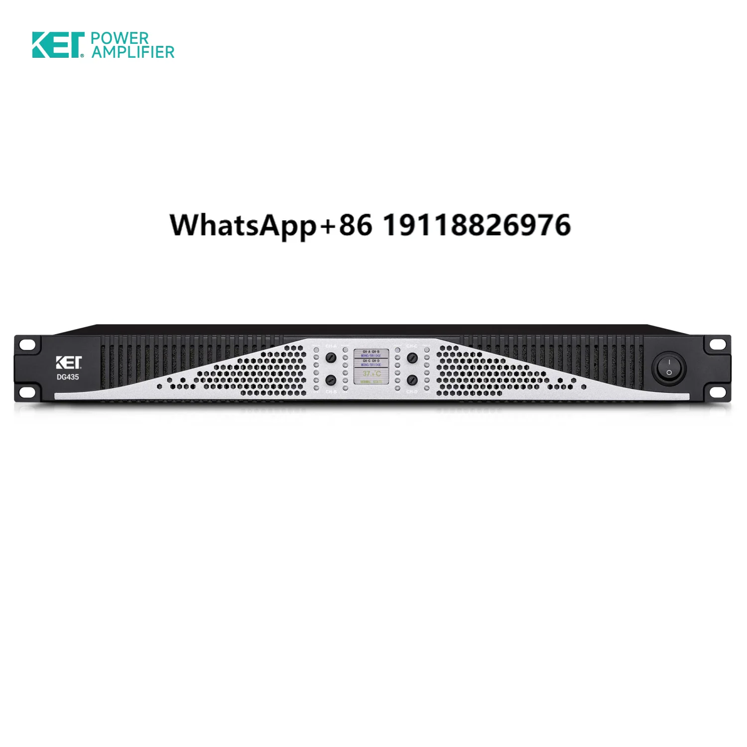 

KET Gallium Nitride Power Amplifier DG435 Digital Power Amp. Four Channel 3500 Watts Amplifier for Line Array Speaker Amplifier