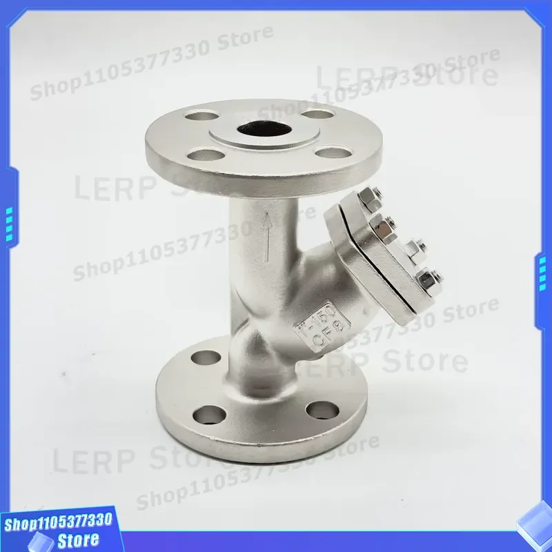 CF8 Stainless Steel Industrial Flange Filter American Standard High Pressure Pipeline Strainer for Chemical Water Treatment