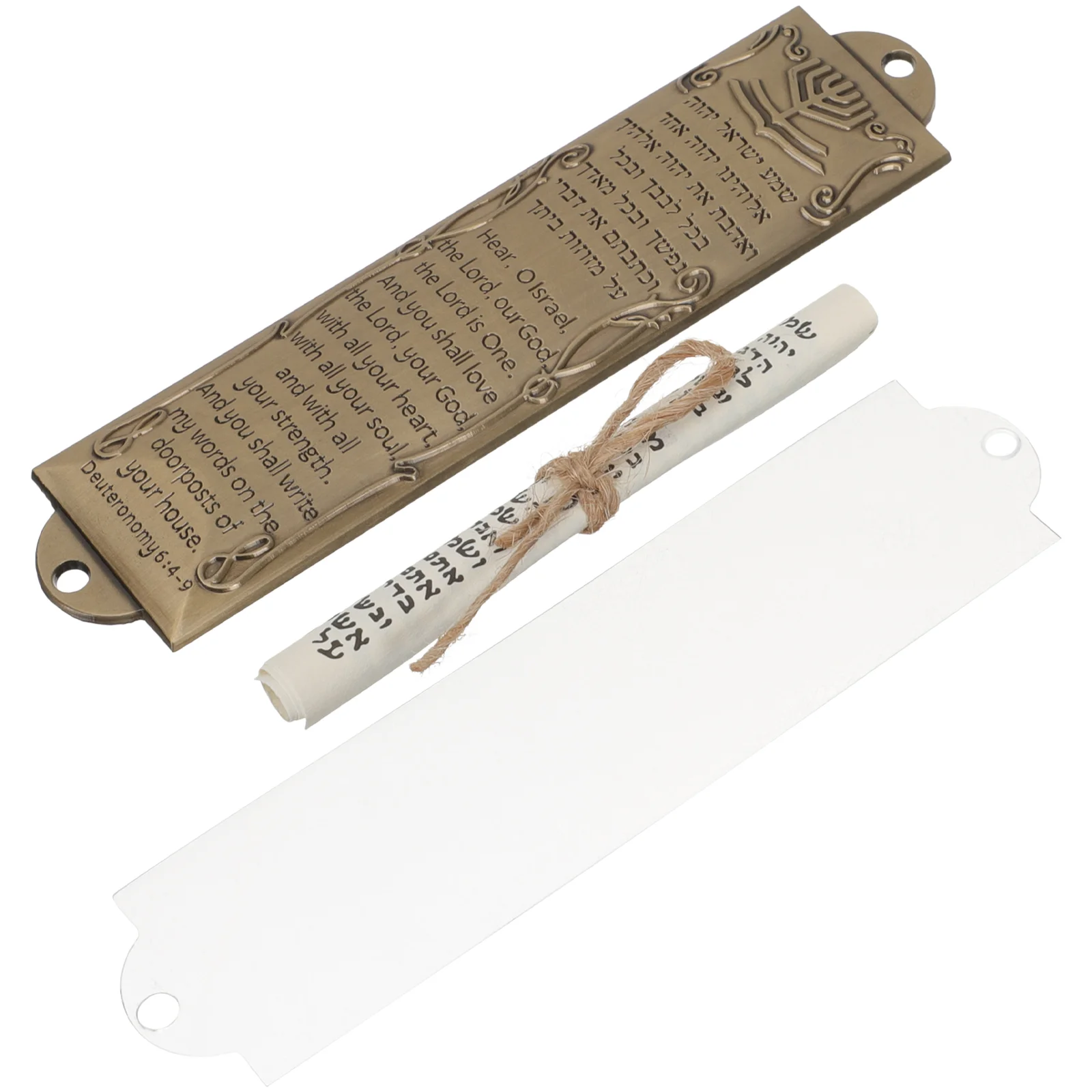 House Religious Holy Scroll Man Retro Decor Hebrew Shin Classic Mezuzah Case Metal Ornament Gift