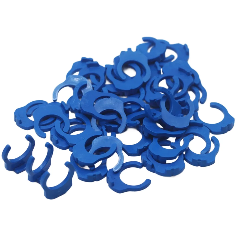 Snap fastener water purifier fitting for PE tube connection in 2 inch and 3 inch sizes with blue clip based locking system