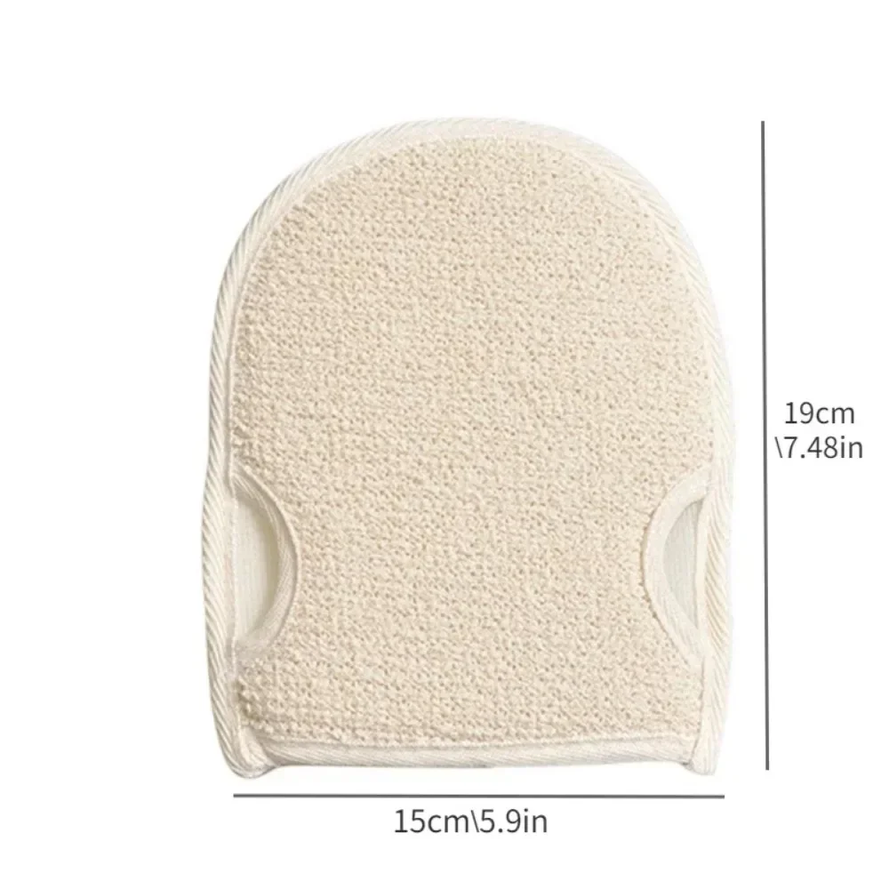 Soft Natural Loofah Glove Bathroom Scrubbers Double-sided Body Scrub Sponge Pad Shower Body Scrubber Skin Clean Bath Gloves