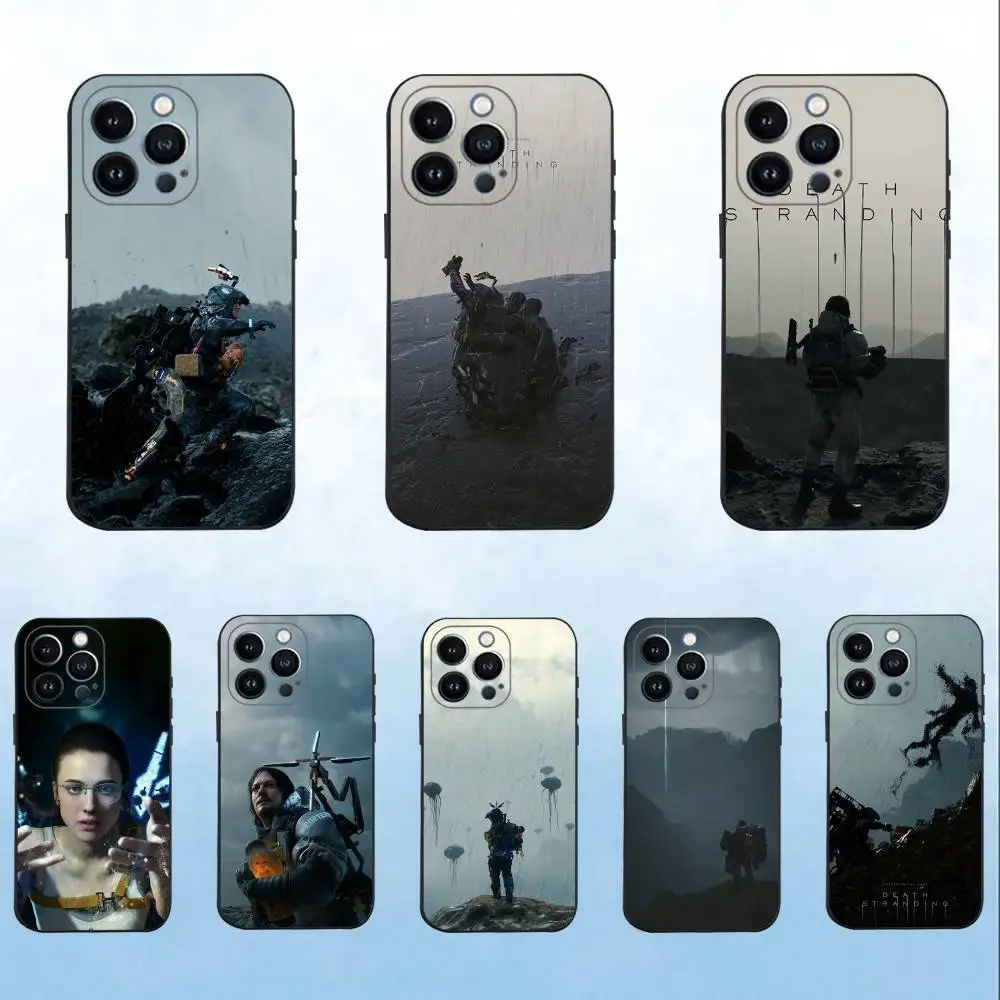 

Game D-Death S-Stranding Phone Case For iPhone 16,15,14,13,12,11 Plus,Pro Max,XS,X,XR,SE,Mini,8,7,Soft Silicone Black Cover