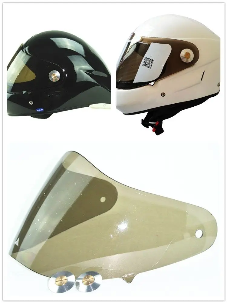 Paraglide Helmet Long Board Mirror Visor, Transparent Visor, Smoke Sun Visor, Glass Visor with All Parts