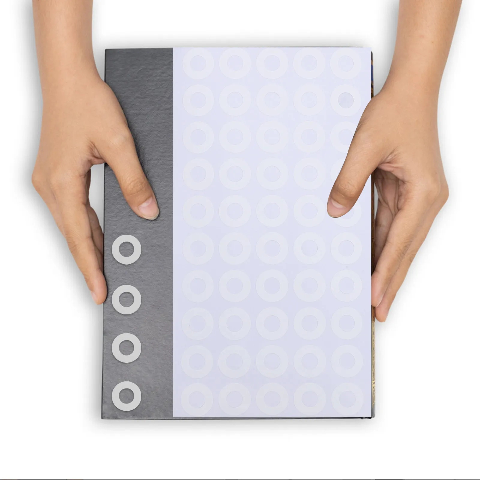 

1000Pcs Hole Reinforcement Protection Stickers Round Self Adhesive Labels for Paper Binder School Office Waterproof Sheets